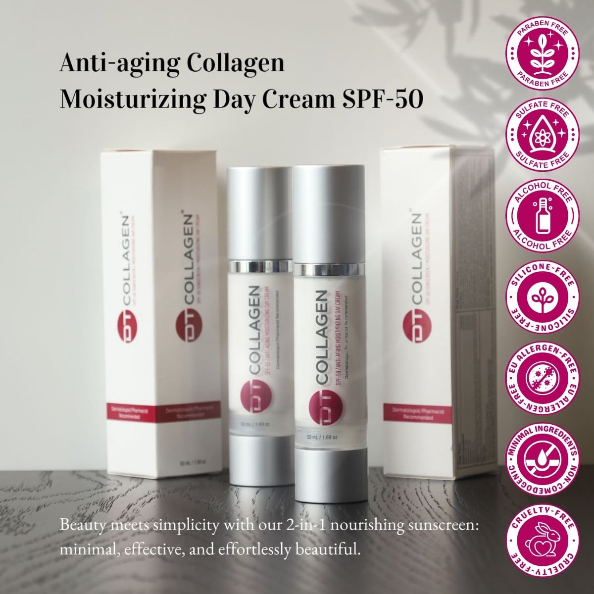 DT Collagen Anti-Aging Day Cream SPF50 Reduce Wrinkles